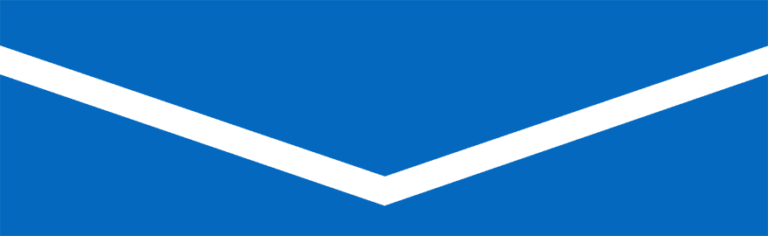 Blue arrow-shaped divider graphic with a clean, modern design, used to guide focus and enhance visual flow