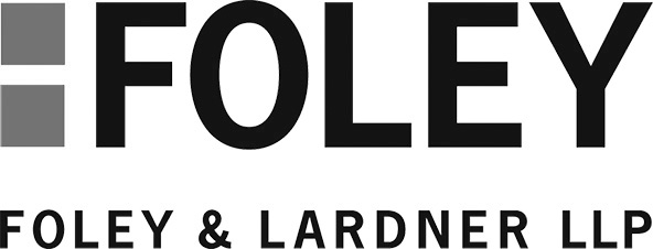 Foley & Lardner LLP logo with teal and black geometric mark