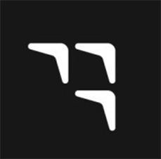 Seaplane.io logo with three white angular shapes on dark background